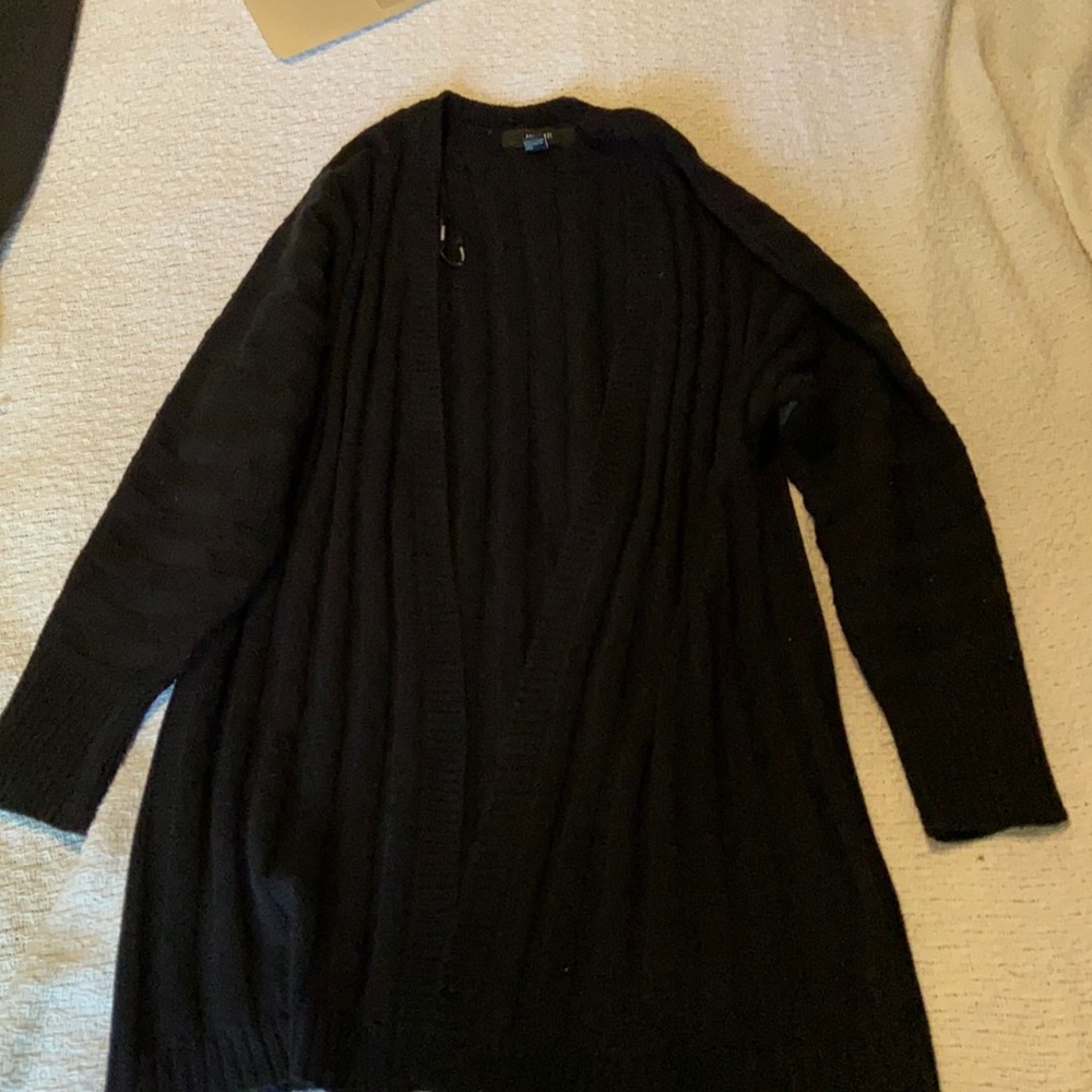 Forever 21 Black Knit Long Cardigan